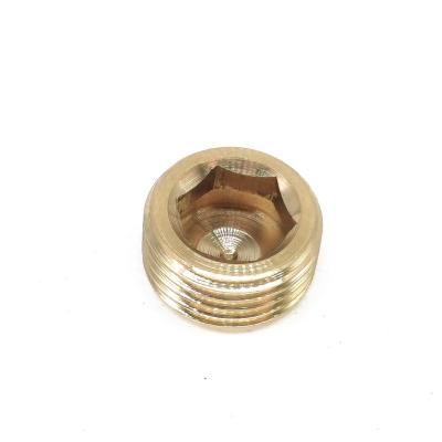 China Brass Brass Male Socket 1/4, 3/8, 1/2, 3/4, Square G1 Inch Inner Hex Hex Pipe Fitting Nuts for sale