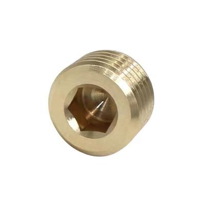 China Wholesale Brass Square Full Head Socket Size 1/8Inch Brass Male Inner Hex For Nuts Nuts Fit Joint Joint Nuts for sale