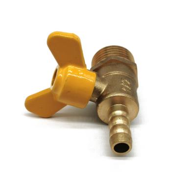 China Thickened Gas System Hose Barb Valve With Butterfly Handle Domestic Hot Products Dia8 for sale