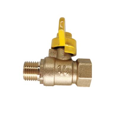 China 1/4 Thread Valve Brass Color Female Brass Valve Fittings Manufacturers Supply Pipe Fittings Dual/Normal Temperature Female Brass Color Ball Valve for sale