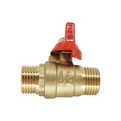 China 2022 Normal Temperature New Product Lead Free Cost-effective Hot Sale Butterfly Thread Forged Ball Valve Female Double Inch Brass/Male Thread 1/2 for sale