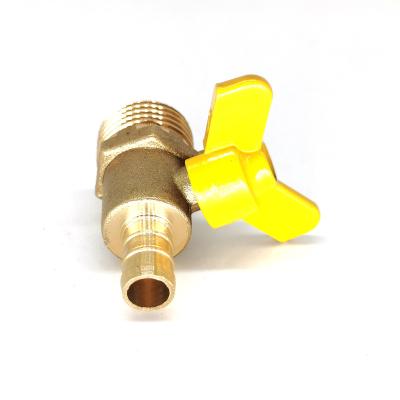 China Normal Temperature YUQI Custom Design Forged Brass Ball Valve 1/4 Inch F/M Hose Valve for sale