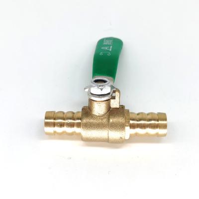 China High Quality Factory Made General Barb Long Leg Thickened Pipe 1/4 Inch 8mm 10mm Ball Valve for sale