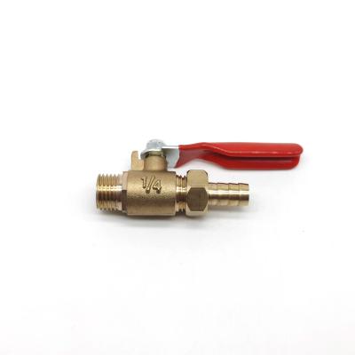 China General High Quality Manual Adjustment Red Handle With Union G1/4 Inch Female End Brass Ball Valve for sale