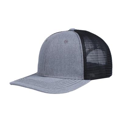 China JOINT Two Custom Toned Heather / Black Mesh Back Trucker Cap Snapback Hat for sale