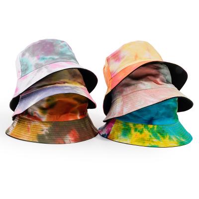 China Autumn And Winter Seaside Men image woman camouflage double-sided sunscreen tie dye using new style cotton fashion bucket hat for sale