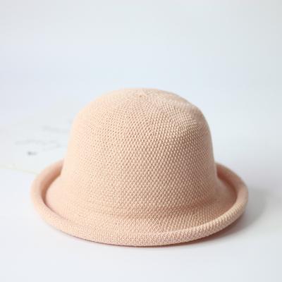 China Image New retro style dome women's autumn and winter dome bucket hats Fashionable Brimmed Short Brimmed Hat for sale