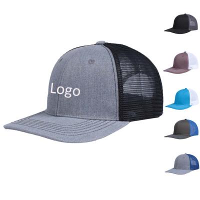 China Logo 6 Panel COMMON Panel OEM Hip Hop Snapback Hat Plain Snapback Hat Plain Snapback Trucker Hat With Mesh for sale