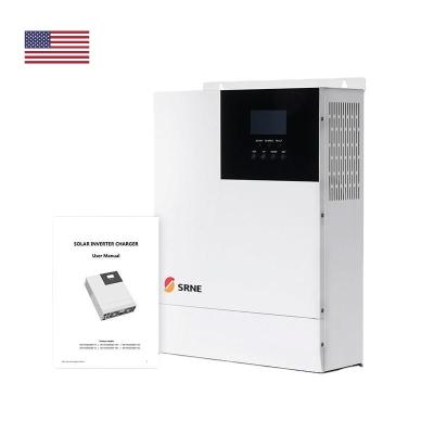 China Home SRNE 3Kw 5Kw 10Kw 120Vac Off Grid Pure Sine Wave Power Hybrid Solar Inverter With MPPT Charge Controller For SUA Market for sale