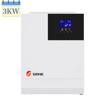 China SRNE HF2430S80-H 3KW 3000W 3.3KW 3300W Off Grid Pure Sine Wave Power Solar Inverters with MPPT Charge Controller 378mm*280mm*103mm for sale