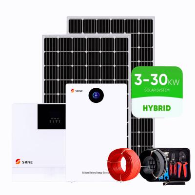 China 3KW 5KW 8KW 10KW Complete Home Complete Set All in One House Use Hybrid Solar Power Energy Storage System for Home for sale