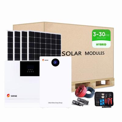 China Home Complete Complete Set All In One 3KW 5KW 8KW 10KW Home House Use Hybrid Solar PV Energy Storage System Price for sale