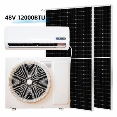 China RV 12000Btu 1.5HP 1Ton 48V Solar Power Price AC DC Hybrid Off Grid Wall Split AC Solar Powered Air Conditioner For Home for sale