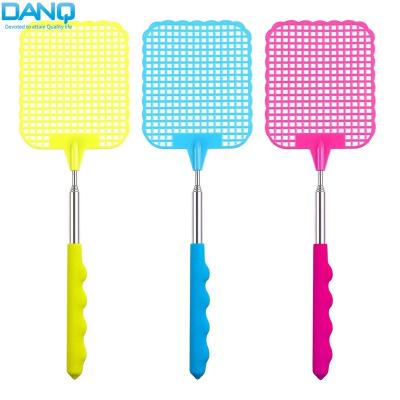 China DANQ TFS01 Durable Fly Swatter Retractable Plastic Extendable Fly Catcher Telescopic Insect Pest Control for sale