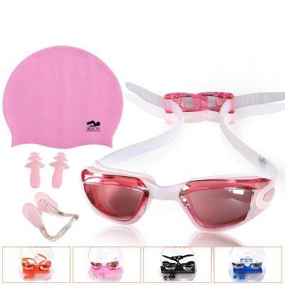 China Amazon Generous 2021 Hot Selling Goods/Kids Kids Swim Hats Set Kids Swimming Goggles Set for sale