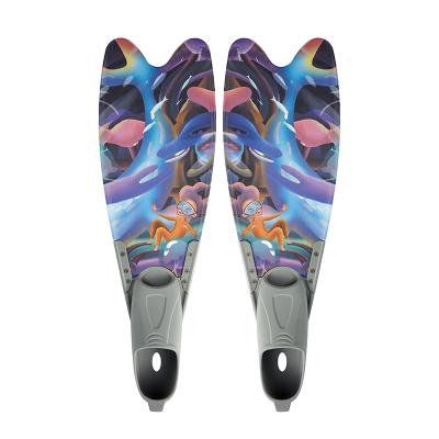 China Custom Printing Custom Pattern Silicone Swim Shoes Printing Watersport Fins Aqua Water Shoes for sale