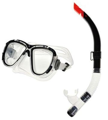 China Fashionable High Quality Adult Scuba Diving Mask And Half Dry Snorkel Set Snorkel for sale