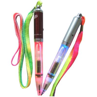 China Classic Cartoon Pen With Lanyard And Led Tip Pen With Lanyard And Led Light Promotional Colorful Gift Pen for sale