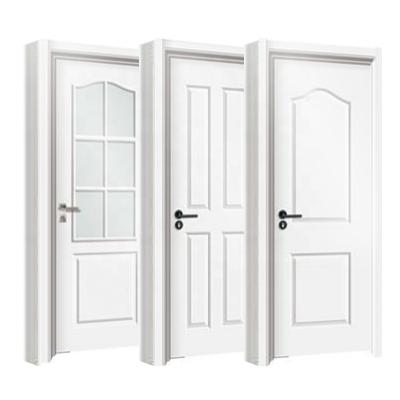 China Waterproof Contemporary Cheap Price White Wooden MDF Interior Door for sale