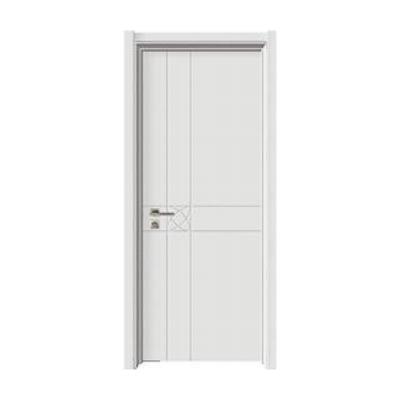 China High Quality Sound Insulation PVC French Doors MDF Interior Modern Moisture Proof Door for sale