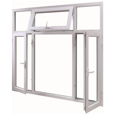 China Swing European Style Casement UPVC Window With Double Glass PVC Single Glass Window for sale