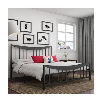 China Factory Supply Modern Design Metal Bed Frame Iron Beds Wholesale Cheap Large Beds Storage for sale