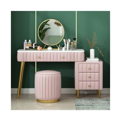 China Economical Durable Custom Designs Makeup Dresser Storage Cabinet Mirror Dressing Table For Bedroom for sale