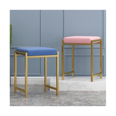 China Hot Selling Design Safety Metal Stools Modern Square Single Adjustable Velvet Stool Comfortable Chair(Other) for sale