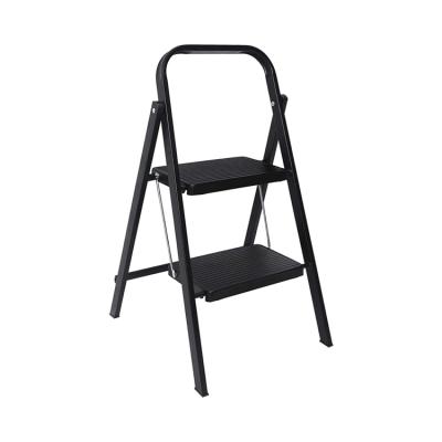 China Workmanship Modern Professional Cheap Iron Safety Household Ladder Black Metal Step Stool for sale