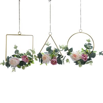 China Minimalist Hot Sale Party Decor Flower Art Metal Hanging Wedding Gift Wall Home Decor For Restaurant Cafe for sale