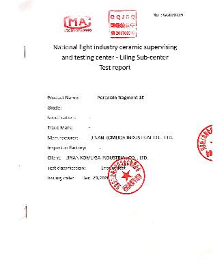 TEST REPORT - JINAN KOMLIGA INDUSTRIAL CO., LTD.