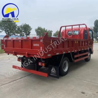 China 4x2 5 ton Sinotruk HOWO Truck Benne met buisloze banden 5995x2350x2620mm Te koop