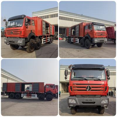 China Gebrauchtes Beiben Truck 6X4 8X4 8X8 10Rad 12Rad Fracht Dreirad Van Style Box Frachtwagen zu verkaufen