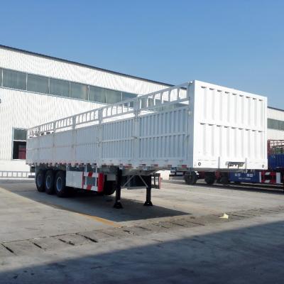 China 40tons Bulk 3 Axles Cargo Trailer Wall Panels with Cross Arm Type Suspension Systems for sale