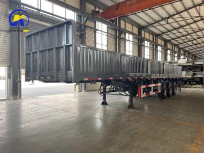 China 7000-8000mm Wheel Base 3 Axles 40FT Cargo Side Wall Semi Trailer with ABS System for sale