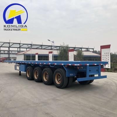 China ABS Anti-lock Braking System 40FT 45FT Container Trailer Flatbed Truck Trailers in Russia for sale