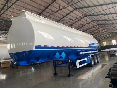 China 3 Axle Aluminum Fuel Oil Trailer Tanker Truck Used Fuel Tank Semi Trailer Truck Capacity for sale