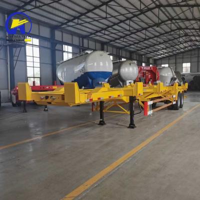 China 2 Axles Skeleton Semi-Trailer for Container 20FT 40FT Skeleton Trailer in High Demand for sale