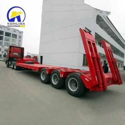 China 2 Pieces Spare Tire Carrier Lowboy Trailer Trucks Lowbed Trailers within Your Budget for sale