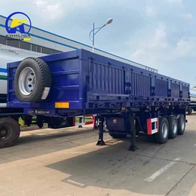 China Grade Heavy Duty 3 Axles 40tons 60ton Cargo Semi Trailer with Mechanical Suspension for sale