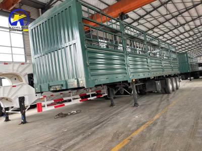 China GCC-Zertifizierung Flatbed Semi-Trailer für den Transport Fuwa 3 Achsen 30-100t Zaun zu verkaufen