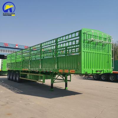 China HGH 3 Axles Semi Trailer for Side Wall Cargo Box ECE Certification 13000x2500x3900mm for sale