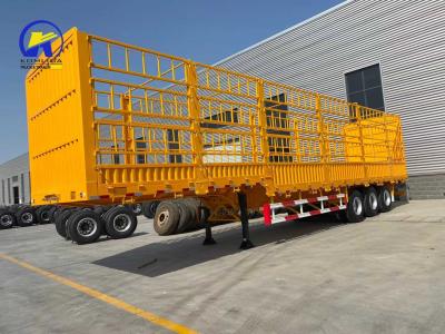 China 3achsige 40ft Container Seitenwand Semi-Anhänger Lkw mit Hauptstrahl Q345b Stahl im besten Fall zu verkaufen