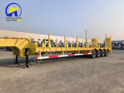 China 60 80 100 Tonnen Lowboy Semi-Trailer mit 7000-8000 mm Radstütze und 15/80/22,5 Reifen zu verkaufen