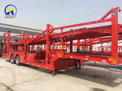 China Q345b Remolques automáticos de doble cubierta con viga principal de acero al carbono para el transporte de automóviles en venta