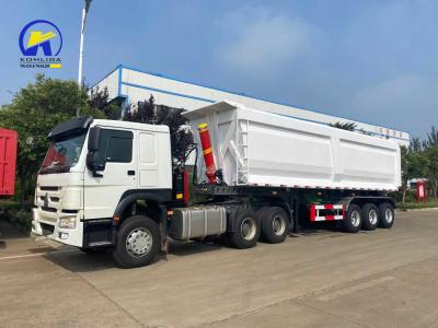 Chine 10000x2500x3800mm Sinotruk Dump Trailer avec le dispositif de levage avant et la suspension du bras croisé à vendre