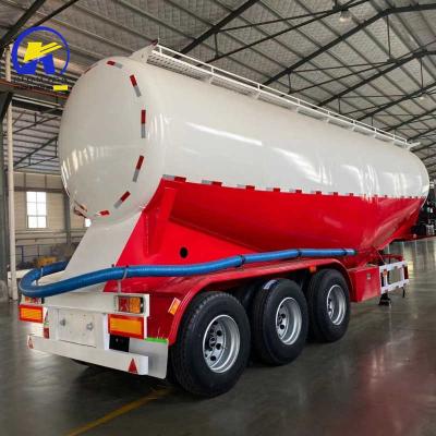 China 50T Load Capacity ABS Optional 2 Axle 3 Axle Cement Bulker Cement Tanker Semi-Trailer for sale