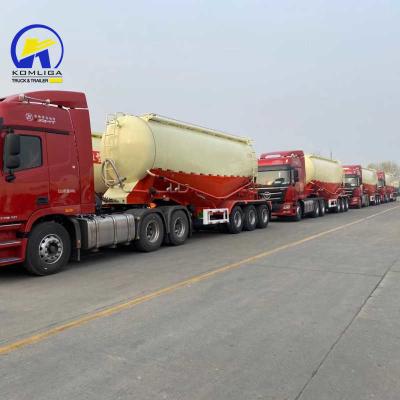 China 3 Axle 45cbm 45000liters Bulk Powder Cement Tank Truck Semi Trailer with High Capacity for sale