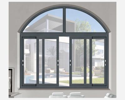 China 2021 Latest High Quality Sound Insulation Wholesale Price Tempered Glass Sliding Aluminum Window for sale