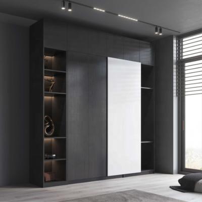 China (Other) New Design Bedroom Furniture Cabinet Sliding Door Fabric Adjustable Wardrobe for sale